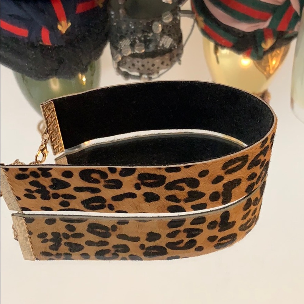 Free People Leopard Choker
